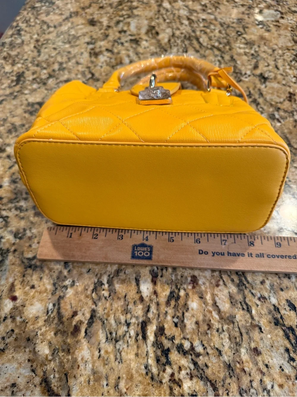 Bebe sunflower yellow quilted Kellen Small Satchel bag purse new w tags